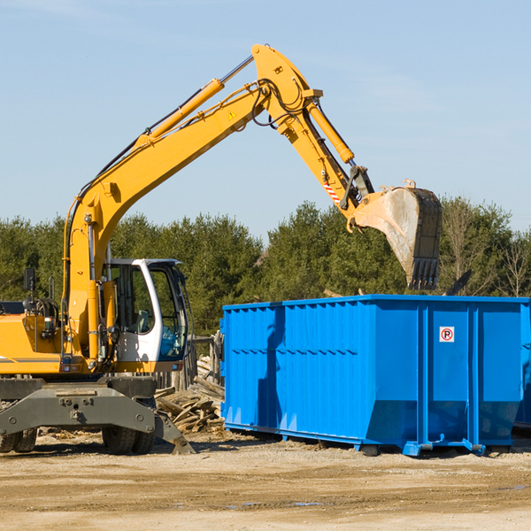 are there any restrictions on where a residential dumpster can be placed in Bynum